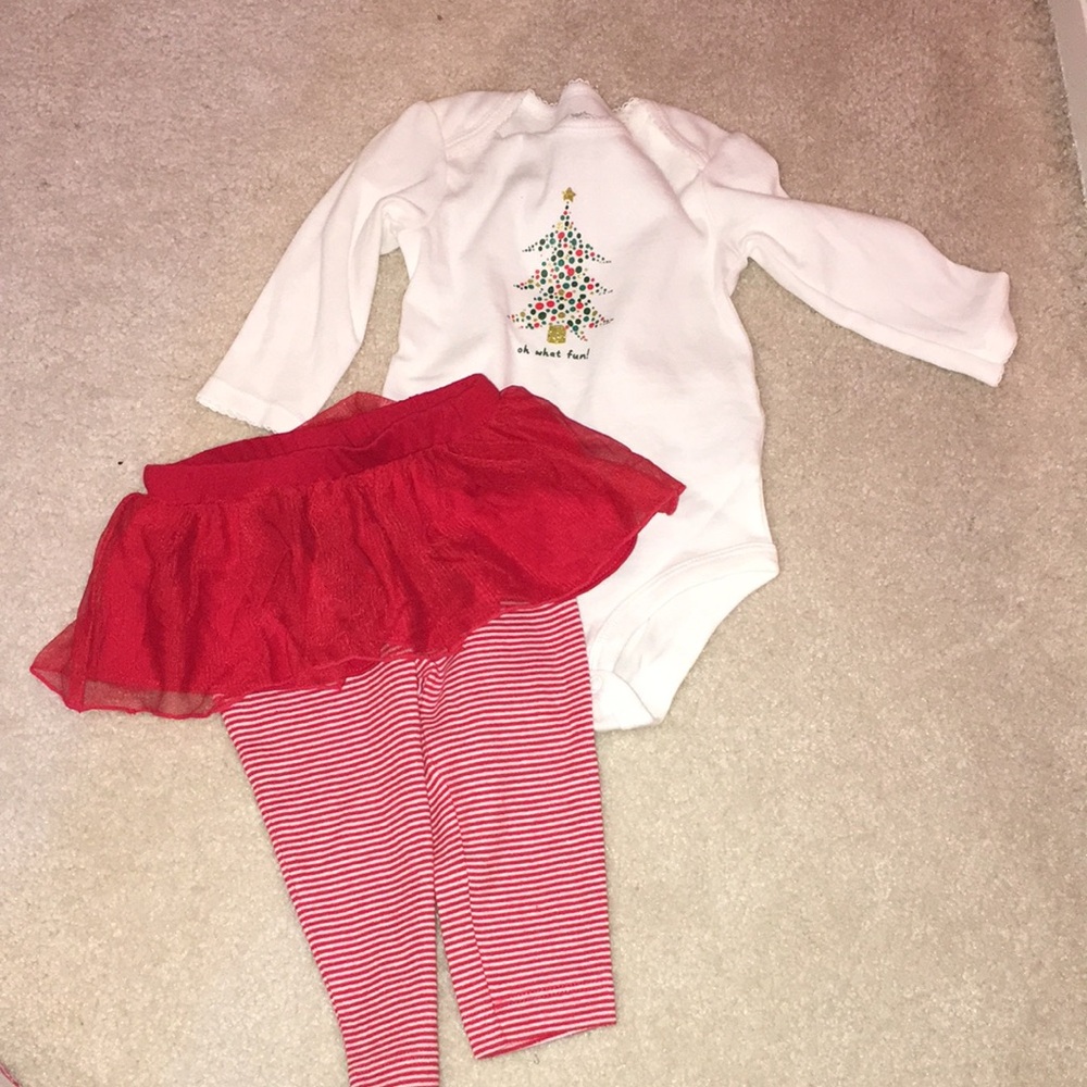 Carter's White and Red Seasonal Matching Set